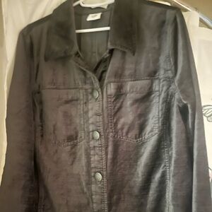 CAbi grey velvet shirt jacket Size medium